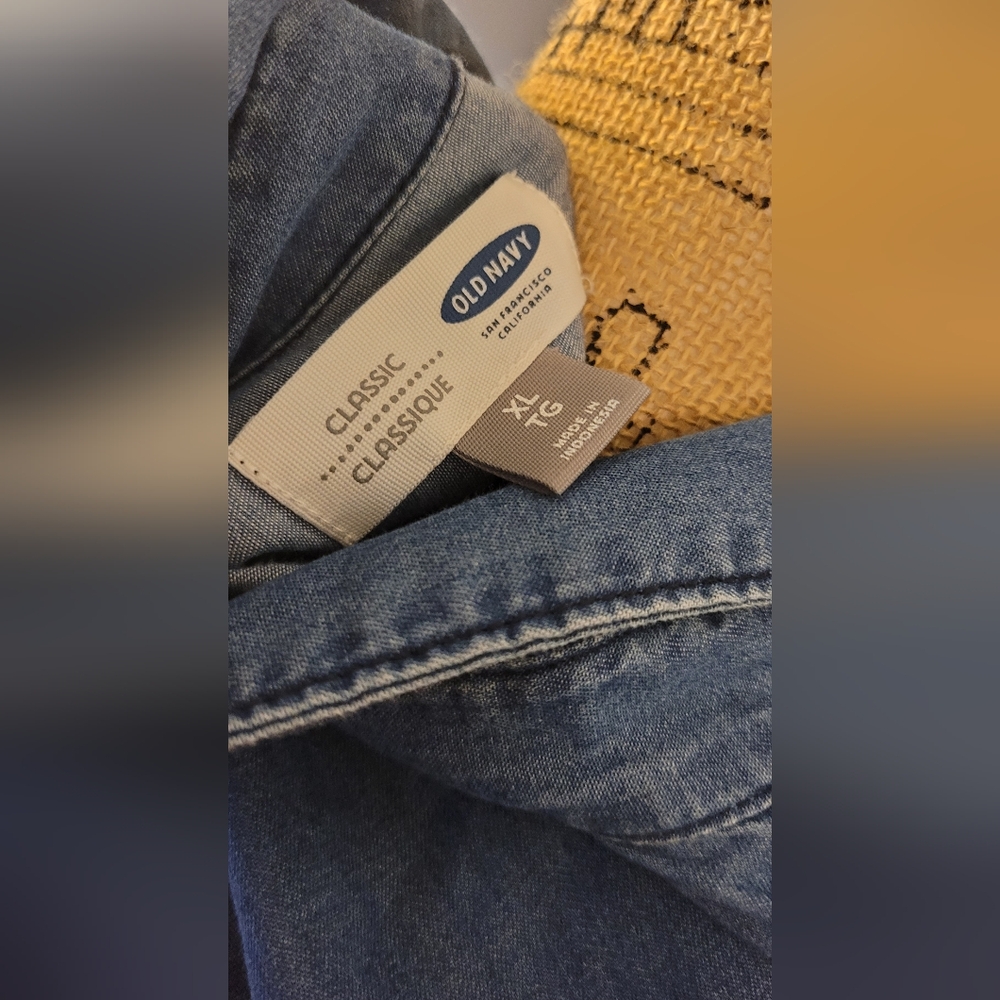 Denim Button Down Top - Picture 4 of 4
